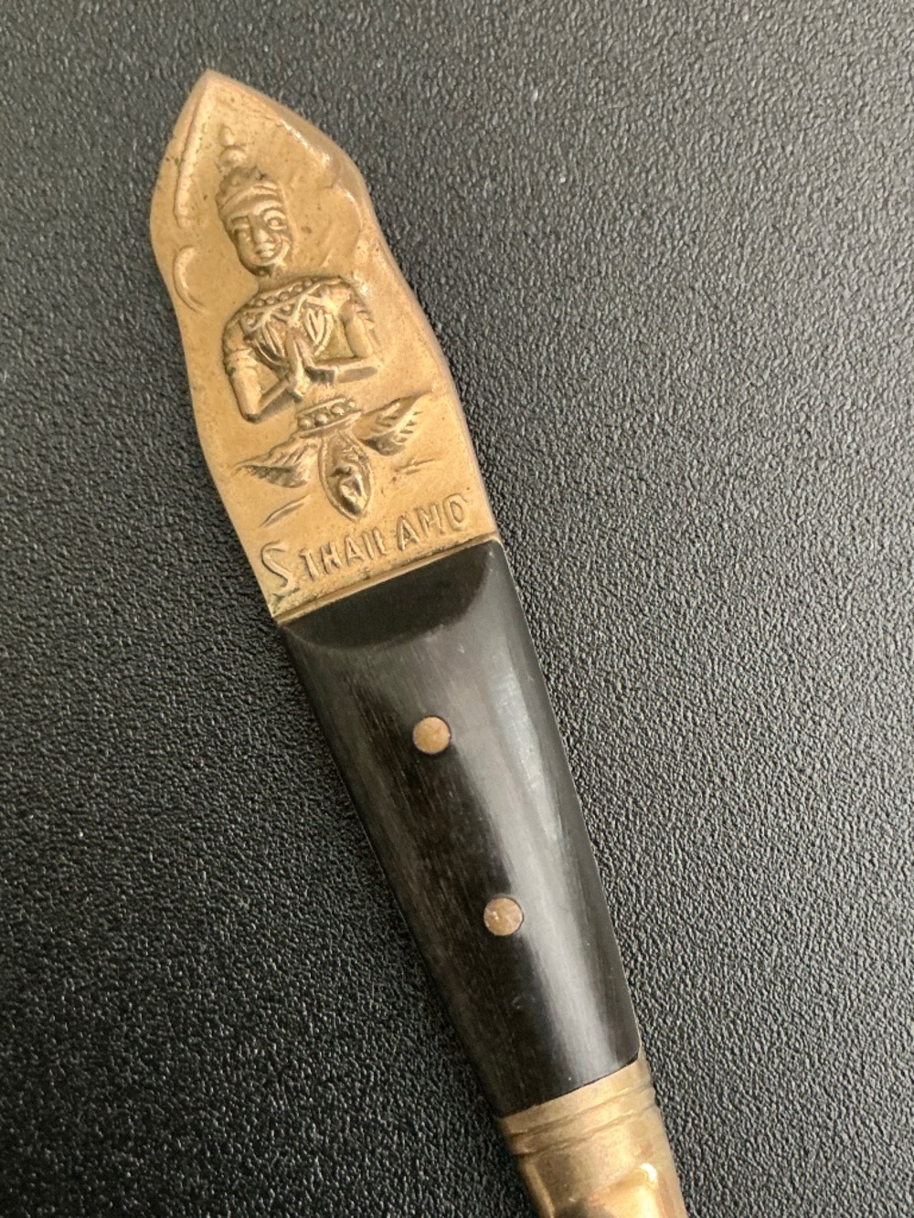 Vintage Thailand Siam Cocktail Hors d’oeuvre Fork Buddha Antique - Picture 6 of 16